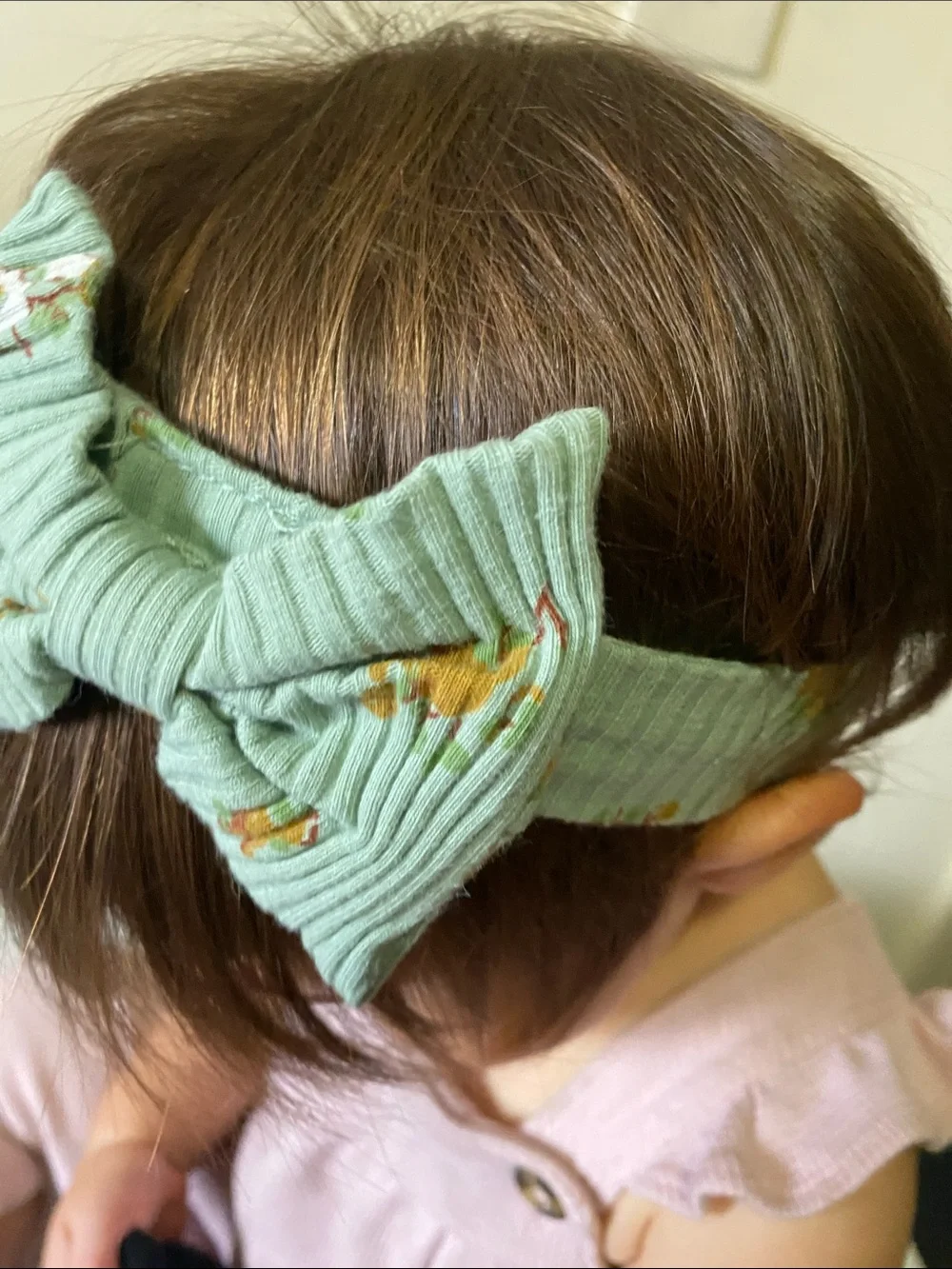 Kids Bow Headband Set - White Floral, Sage Green Floral & Black